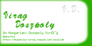 virag doszpoly business card